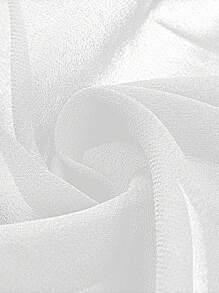 Swim Basics Asymmetrical Hem Sheer Lightweight Beach Cover-Up Skirt With Two Side Ties For Summer Holiday,Summer Beach - White - View 4