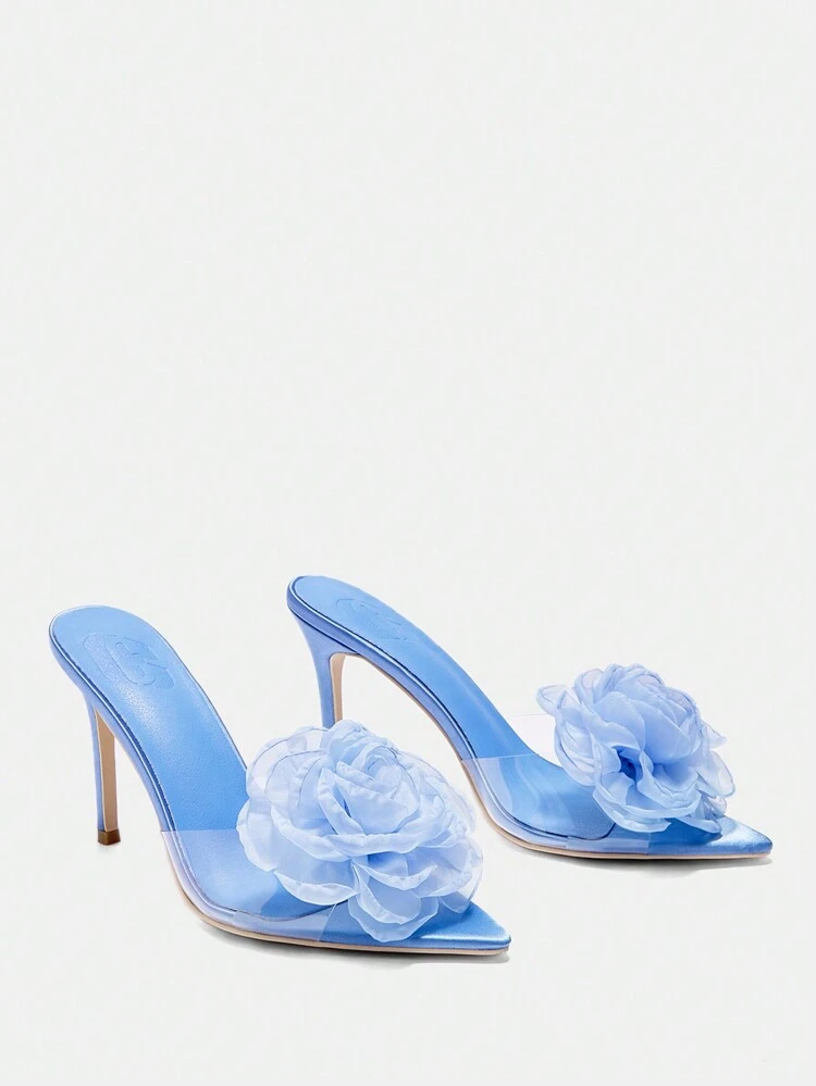 CUCCOO CHICEST Ladies High Heel Wedge Sandals With 3D Flower Embellishment, Suitable For Everyday Wear And Party Gathering, Graduation Heel, Prom Heels For Summer Vacation Shoes Summer