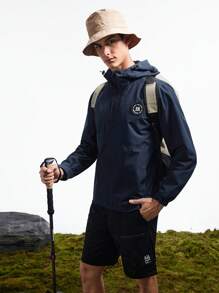 In My Nature Men Simple Hooded Zipper Outdoor Windbreaker Jacket For Daily