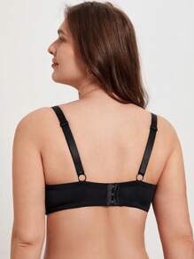 Plus Floral Print Underwire Bra - Multicolor - View 3