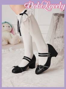 Dola Lovely Fashionable Comfortable All-Match High Heels - Black - View 1