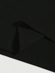 ROMWE MEN Street Life Men Casual T-Shirt With Printed Rapper Design, Summer, School - Black - View 4