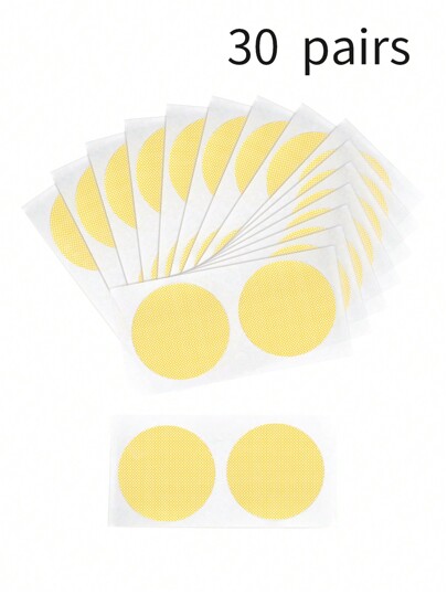 30 Pairs Of Round PU Anti-Wear And Anti-Thickening Nipple Covers For Sports