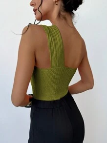 Aloruh Wedding Season Party Elegant Vacation Jacquard Slimming One Shoulder Bodysuit With Twisted Front