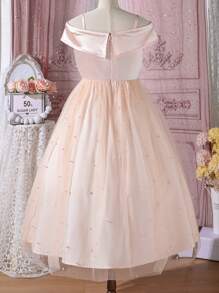 SHEIN Vestido Casual de Malha para Menina Pré-Adolescente