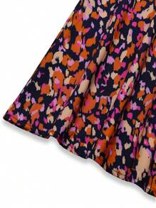 SHEIN LUNE 女性全印花V領花卉夏季無袖連衣裙 - 彩色 - 查看 7