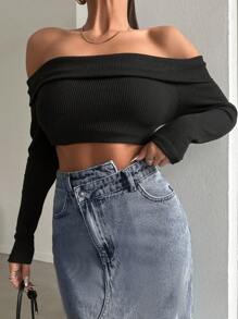 RueChic 女士純色不規則腰帶夏季縮邊邊牛仔裙