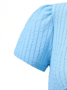 SHEIN Lunivi Elegantes Sommerkleid Aus Strukturiertem Stoff Für Teenager-mädchen Im Urlaubsstil Mit Spaghettiträgern Und Mantel, Geeignet Für Feiertagstreffen