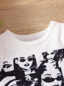 SHEIN Baby Girl 2pcs Fashionable Crop Tank Top & Flap Pocket Ruched Skirt Set For Summer - Red - View 4