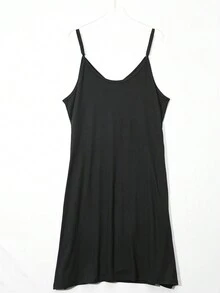 Calvaya Váy Jumper họa tiết hoa hướng dương dành cho nữ giải trí với kích thước lớn - màu đen - Xem 2