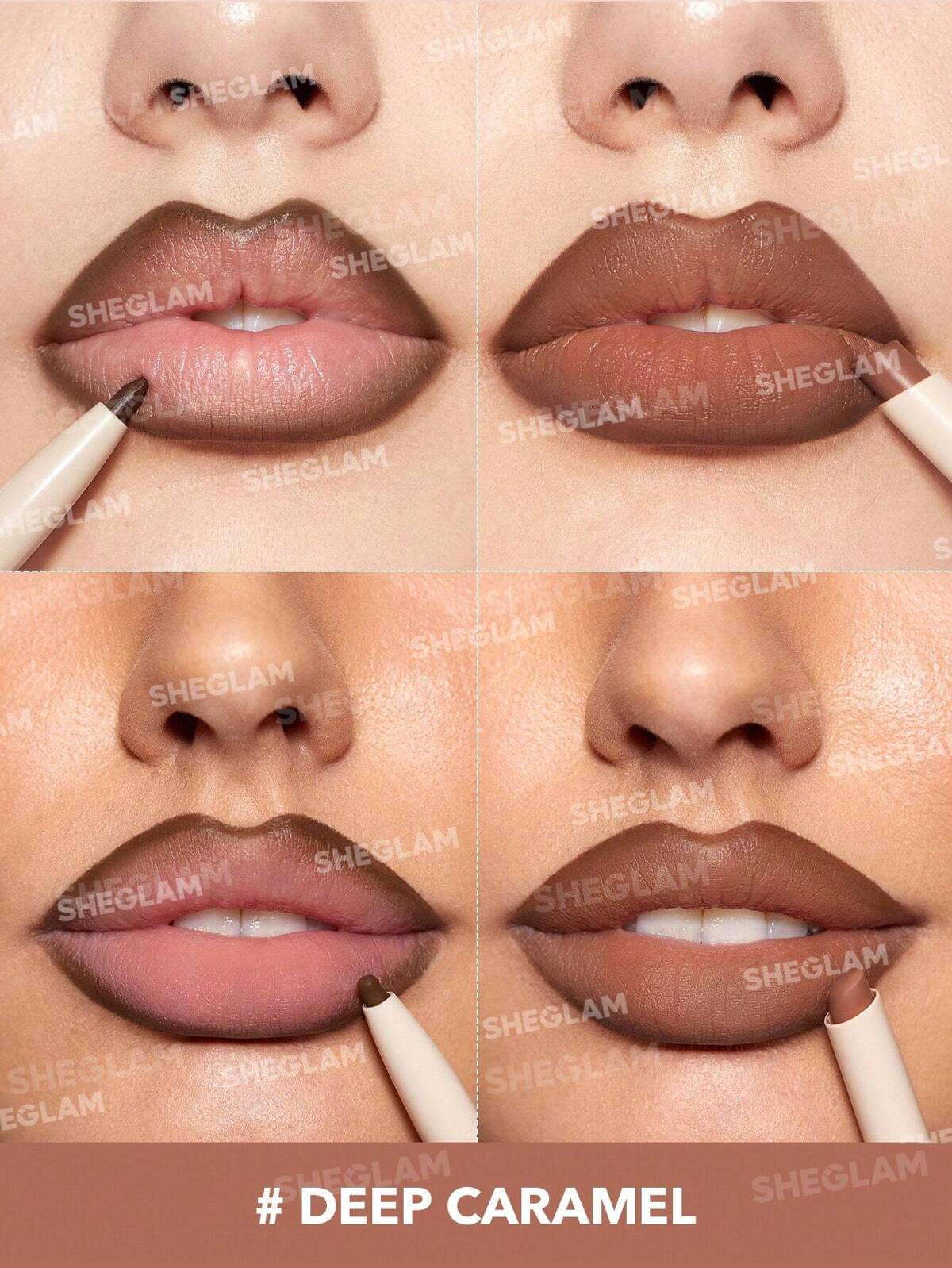 Glam 101 Lipstick & Liner Duo-Deep Caramel