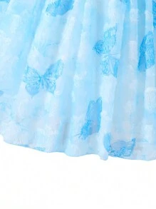 SHEIN Lunivi Elegantes Sommerkleid Aus Strukturiertem Stoff Für Teenager-mädchen Im Urlaubsstil Mit Spaghettiträgern Und Mantel, Geeignet Für Feiertagstreffen