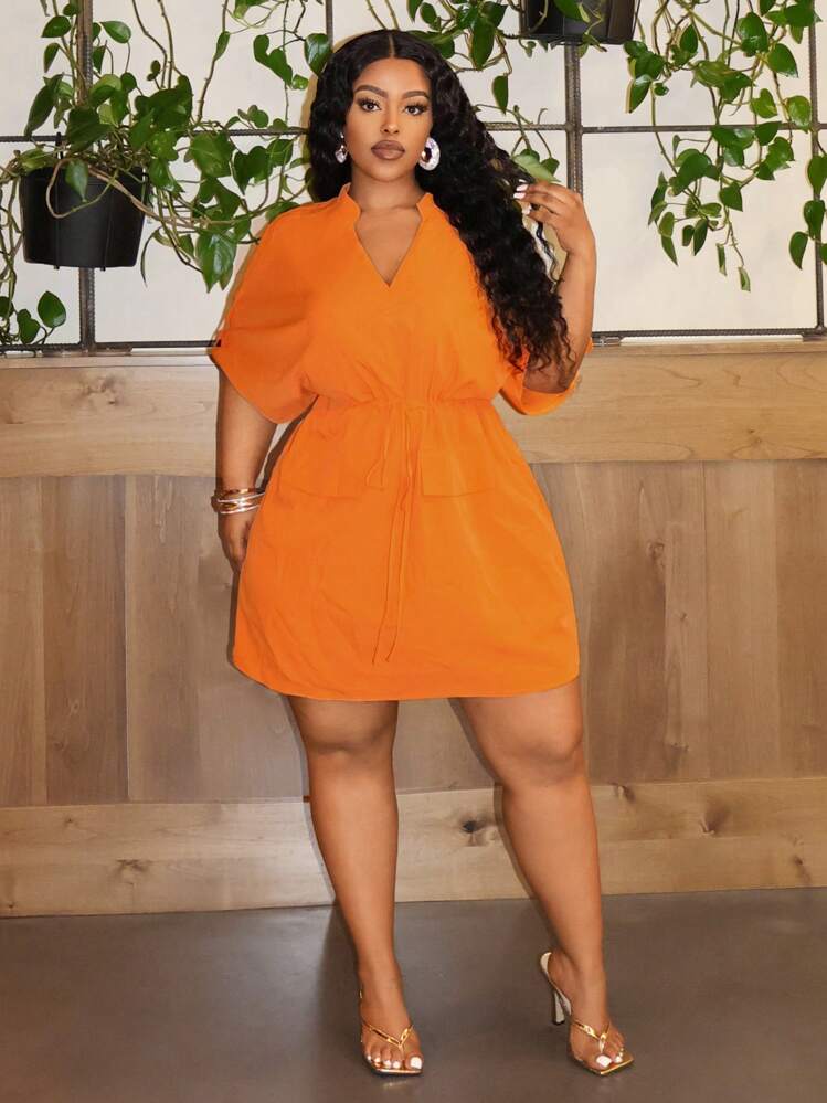 Slaydiva Plus Size Party & Elegant Commute Net Color One-Piece