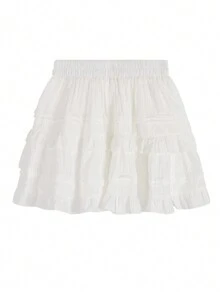 Vestido con estampado floral femenino, falda plisada de unicolor de cintura alta casual para vacaciones para mujeres