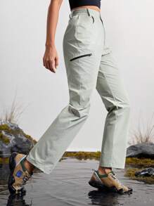 In My Nature 女士拉鍊口袋設計休閒戶外長褲