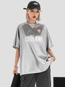 Coolane 休闲宽松字母印花短袖T恤