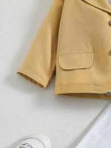 寶寶男孩返校季紳士禮服套裝，3件套裝＆襯衫＆褲子，適用於生日派對，晚宴，婚禮，洗禮，生日，時尚 - 卡其色 - 查看 5