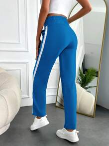 RueChic 寬鬆寬腳運動褲,具拉繩腰帶和側縫