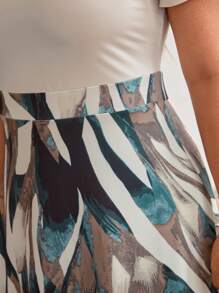 SHEIN Frenchy Summer Holiday Splice Dress Stretch Plus Size Boho Dress - Multicolor - View 4