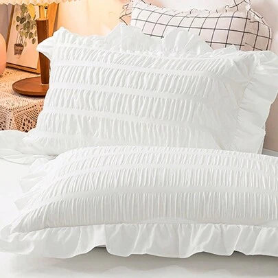 1 chiếc vỏ gối ren 100% polyester, nhẹ nhàng và thanh lịch, mềm mại như mây, không kèm ruột gối, thích hợp cho mùa cưới lãng mạn, trang trí phòng ngủ.