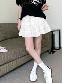 Vestido con estampado floral femenino, falda plisada de unicolor de cintura alta casual para vacaciones para mujeres