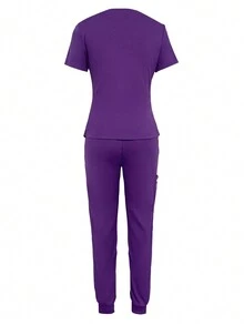 2 Cái/bộ Trang phục tẩy tế bào chết y tế màu trơn cho nữ - Màu tím - Xem 2