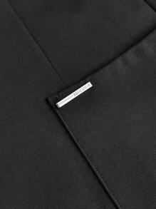 Mainfolk Easy Care Stretch Summer Men Knitted Solid Color Business Blazer, For Fall Winter - Black - View 6