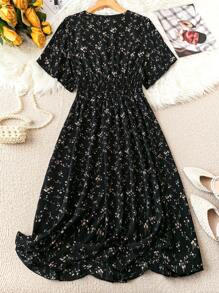 Rometta Women Plus Size Short Sleeve Holiday Style Casual Dress Maxi Women Outfit