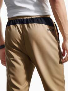 In My Nature Men's Solid Color Simple Daily Outdoor Jogging Pants - Khaki - View 4