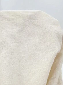 SHEIN Clasi Trang phục hàng ngày đơn giản màu trơn cho nữ - Màu be - Xem 5