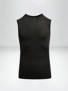 Gym Rark Boyfriend Style Men Summer Fashionable Casual Simple Sports Tank Top - Black - View 1