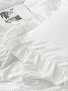1 chiếc vỏ gối ren 100% polyester, nhẹ nhàng và thanh lịch, mềm mại như mây, không kèm ruột gối, thích hợp cho mùa cưới lãng mạn, trang trí phòng ngủ. - trắng - Xem 3