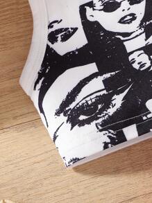 SHEIN Baby Girl 2pcs Fashionable Crop Tank Top & Flap Pocket Ruched Skirt Set For Summer - Red - View 6