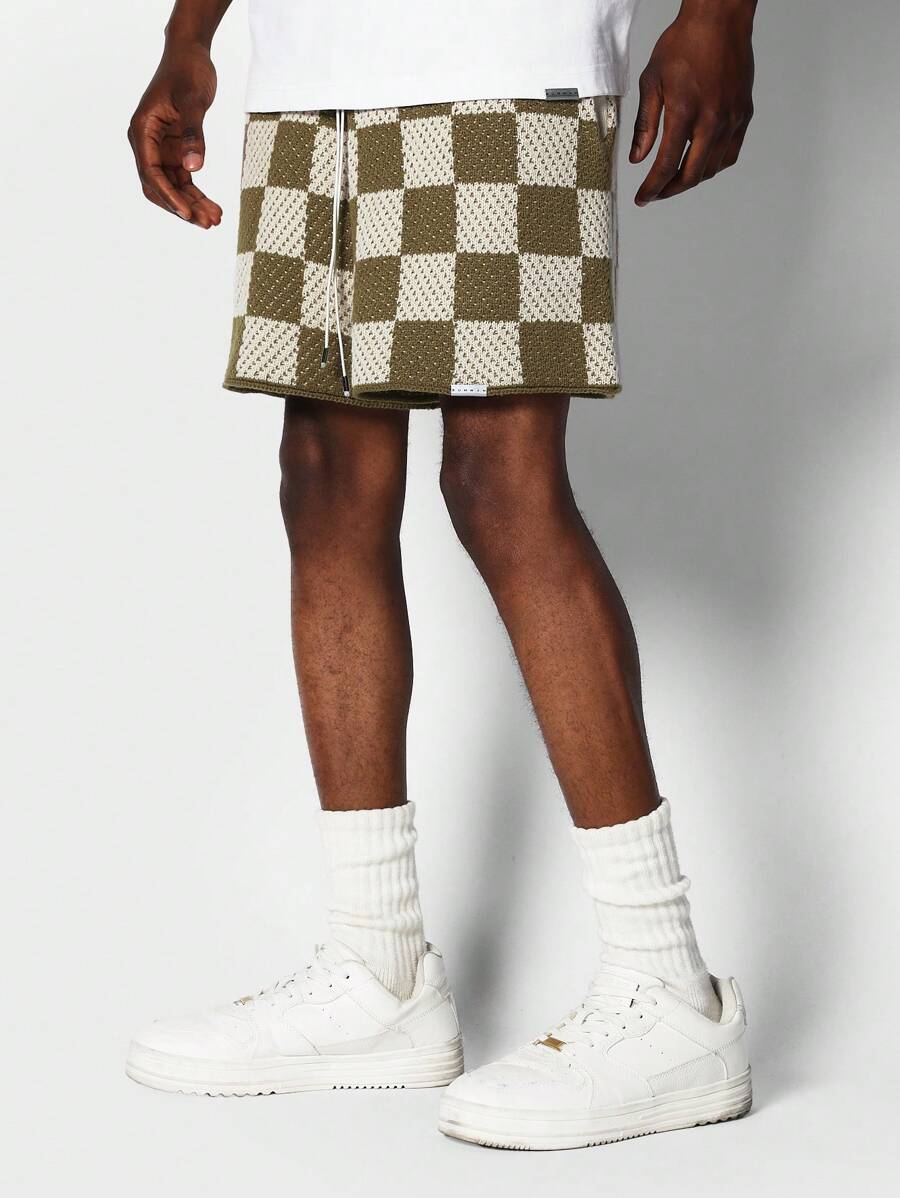 SUMWON Drop Crotch Crochet Knit Short - Multicolor - View 1