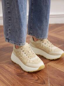 MOTF PREMIUM 厚底舒適運動鞋，度假鞋，夏季休閒鞋 - 棕色 - 查看 6