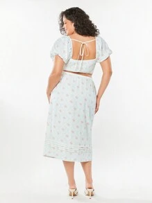 Forever 21 夏季沙灘度假大尺碼女性仙女裝套裝 - 米色 - 查看 6