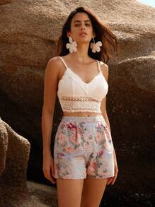 Anewsta Mujer elegante y a la moda, pantalones cortos dulces con estampado para uso casual diario