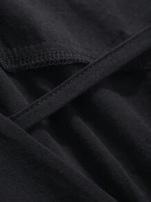 FRIFUL Women Fashionable Solid Color Loose Shirt With Simple Design - Black - View 4