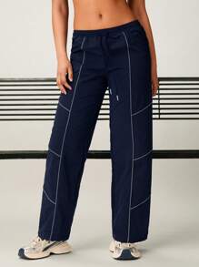Forever 21 Blue Structure Casual Sports Trousers - Blue - View 4