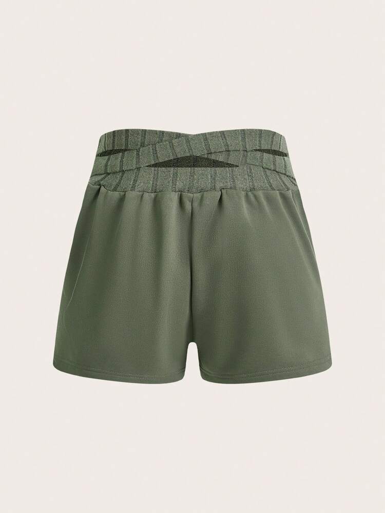 Summer Solid Color Wide Waist Slim Fit Sports Shorts