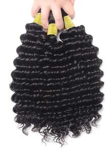 3pz fasci di onde profonde estensioni dei capelli umani vergini neri naturali estensioni dei capelli estensioni dei capelli umani alta qualità a buon mercato 30 pollici