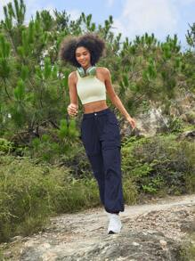 In My Nature Women Detachable Outdoor Pants - Navy Blue - View 4