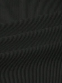 Slaydiva Camiseta sin mangas minimalista para mujer con hilo elástico para entrenamiento, todo en  -C - Negro - Ver 3