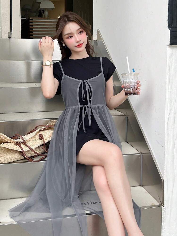 Women Sheer Dress Sundress