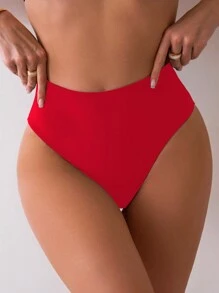 Swim Basics 2025 女士纯色性感比基尼泳裤 夏季