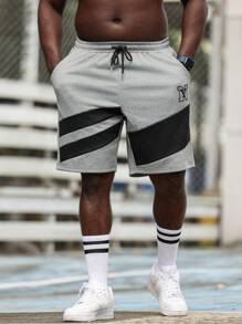 Gym Rark Pantalones cortos de color block para hombres con tallas grandes y cordón ajustable para el verano - Multicolor - Ver 3