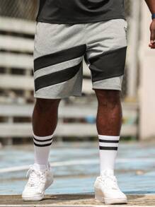 Gym Rark Pantalones cortos de color block para hombres con tallas grandes y cordón ajustable para el verano - Multicolor - Ver 7