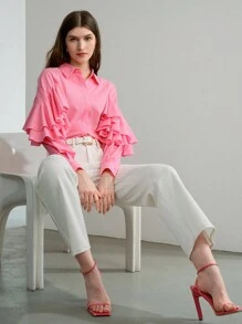 MOTF STUDIO QUẦN JEAN TÚI NGƯỢC RẮN CHÂN THẲNG - trắng - Xem 8