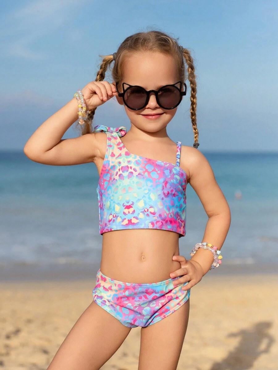 Bộ bikini in hình bướm thời trang cho bé gái và quần bơi đi biển mùa hè - Nhiều màu - Xem 1