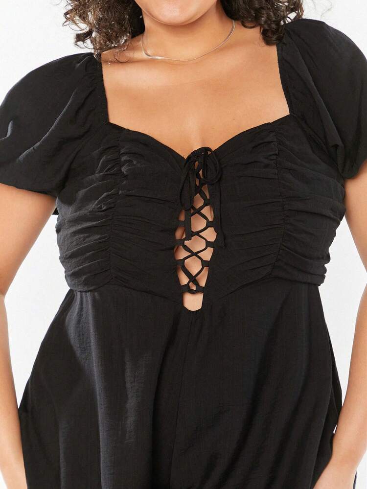 Summer Women Plus Size Vintage Holiday Jumpsuit